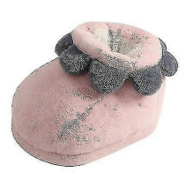 (Pink) Foot Warmer Plush Cover Keeps Feet Warm in Winter Office