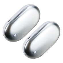 (White) 2 Pack Rechargeable USB Electric Hand Warmers Power Bank Pocket Heater