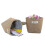 (color 2) 2 Pcs Cotton Linen Mini Hanging Storage Basket Dot Pattern 1