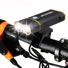 (Front Bike Light) Waterproof USB Rechargeable Front Bike Light 4 Modes Red Warning Taillight