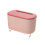 (pink, small) PP Wall-Mounted Tissue Storage Rack Load-Bearing Adhesive Light Blue Small 1