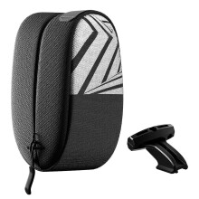 (Small Black) Bike Hard Shell Waterproof Saddle Bag Rear Rack Pouch Tail Bag Set with Reflective Strips