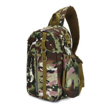 (Italian camouflage) Sling Fishing Tackle Bag for Hiking Hunting Camping Lightweight Black