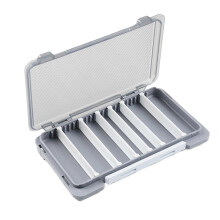 (grey) Detachable Compartments Waterproof Lure Bait Box Storage Trays Hook Organizers Black