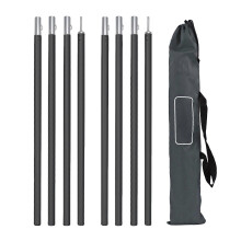 (Aluminum pole black) Aluminiumlegierung Zelt Rod Set Heavy Duty Camping Zubehör für verschiedene Sized Zelte
