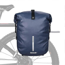 (Blue) RHINOWALK X21668 Large Bicycle Rear Seat Pannier Backpack Convertible Shoulder Bag