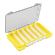 (Yellow) Detachable Compartments Waterproof Lure Bait Box Storage Trays Hook Organizers Black