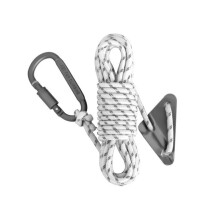 (White gray) JiaWei 5pack Armygreen Reflective Guy Rope Reforzado Windproof w / Buckles Camping Tent