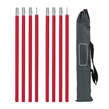 (Aluminum pole red) Aluminum Alloy Tent Rod Set Heavy Duty Camping Accessories for Various Sized Tents