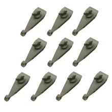 (Green, 3.5cmx10.5cmx4cm) JiaWei 10 piezas Clips Durable Ligero Lámparas Tent Clamps for Yard Hiking Outdoor