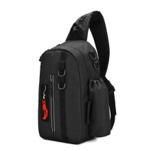 (Black) Sling Fishing Tackle Bag for Hiking Hunting Camping Lightweight Black