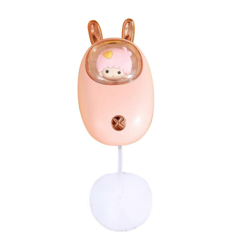 (Pink) Rabbit Hand Warmer Rechargeable Pocket Quick Heating Winter Morandi Green