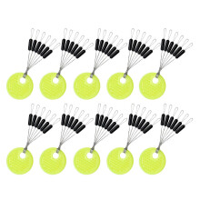 (Cylindrical L) 10Pcs pesca di gomma Bobber Perline di ricambio si blocca Float Sinkers Oval Cylinder Space Beans
