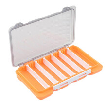 (orange red) Detachable Compartments Waterproof Lure Bait Box Storage Trays Hook Organizers Black