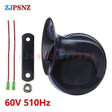 (60V 510Hz 1Pcs) 12V 48V 60V 510Hz Snail Horn Waterproof Super Sound Car Motorcycle Scooter Truck E-bike