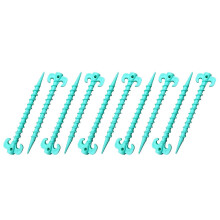 (fluorescent green) 10Pcs Heavy Duty Plastic Tent Pegs Camping Rain Tarps Garden Awning Outdoor Black