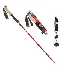(Red, Red) NECASIL N88 Pole de Trekking Anti-Slip 33-125CM Aleación de aluminio azul