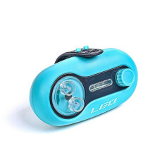 (Blue) Fishing Bite Alarm LED Light Bell Adjustable Sensitive Rod Carp Outdoor Day Night Black