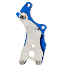 (Blue) Aluminum Alloy Bicycle Disc Brake Mounting Adapter Converter Black