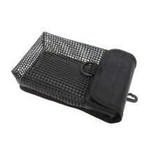 (Black) Snorkeling Scuba Mesh Storage Pocket Carry Bag Finger Reel Surface Marker Buoys Black