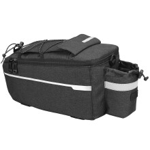 (Black) Bolsa impermeable de torneado de bici con mango aislado bolsa con mango negro