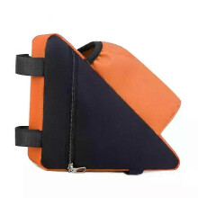 (Orange B) Bicicleta Triángulo Tubo delantero MTB Bolsa de Saddle Colorido Almacenamiento Pouch Ciclillo