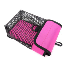 (Phosphor) Snorkeling Scuba Mesh Storage Pocket Carry Bag Finger Reel Surface Marker Buoys Black