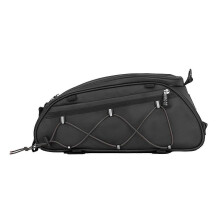 (grey) Hard Shell Bike Seat Bag Waterproof Rear Rack Saddle Pouch Reflective Strips Black