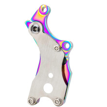 (Colorful) Aluminum Alloy Bicycle Disc Brake Mounting Adapter Converter Black