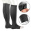 (black, S/M) Chaussettes de compression sans orteil avec genou zippé latéral haut 1