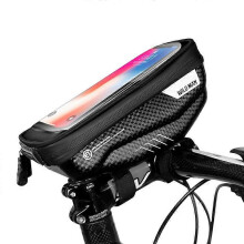 (Black) WILD MAN E1 impermeable MTB Front Bag Teléfono Conjunto Tube Bolsa Accesorios