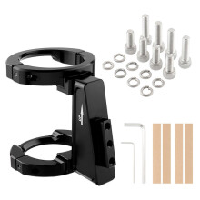 (Black) Aluminium Front Bag Mount High Load Adapters for Folded Bicycles 8kg Black