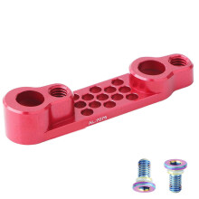 (Red) Quick Install Alloy Disc Brake Adapters for Road Bike Black