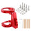 (Red) Aluminium Front Bag Mount High Load Adapters for Folded Bicycles 8kg Black 1