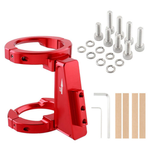 (Red) Aluminium Front Bag Mount High Load Adapters for Folded Bicycles 8kg Black