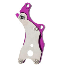 (Purple) Aluminum Alloy Bicycle Disc Brake Mounting Adapter Converter Black