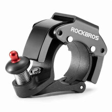 (Black) ROCKBROS Stainless Steel Aluminum Alloy PA Bike Bell Loud Sound Horn for Mountain Bicycle