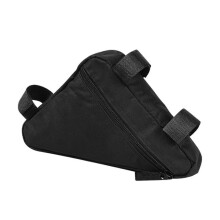 (full black) Waterproof Top Tube Front Frame Bag Triple Corner Pannier Cycling Holder Pouch Black Blue