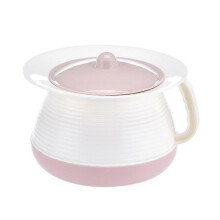 (Red) Women Urinal Chamber Pot Travel Bedpan for Bedroom Toilet
