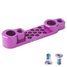 (Purple) Quick Install Alloy Disc Brake Adapters for Road Bike Black