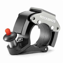 (Grey) ROCKBROS Stainless Steel Aluminum Alloy PA Bike Bell Loud Sound Horn for Mountain Bicycle