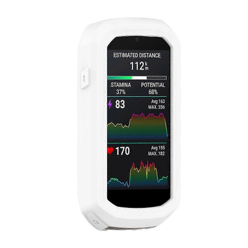 (White) Garmin Edge 1050 Silicone Protective Case Bicycle Computer Cover Red