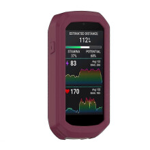 (Wine Red) Garmin Edge 1050 silicona Protective Case Bicycle Computer Cover Red