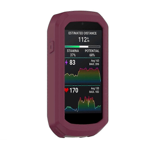 (Wine Red) Garmin Edge 1050 Silicone Protective Case Bicycle Computer Cover Red