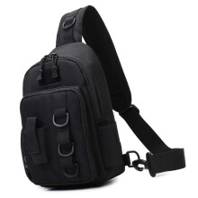 (Black) Fishing Sling Pack Tackle Chest Pack Shoulder Bag for Fishing Hiking Hunting Army Green