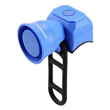 (Rechargeable Blue) 120dB wasserdicht USB Wiederaufladbare E-Bike Horn 5 Lichtmodi sichere Radfahren Pendeln Nacht