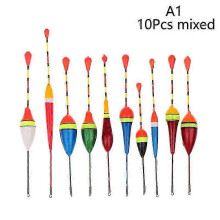 (A1) 2025 1/5/10Pcs Mousse Floats de pêche Bobber Set Mix Taille Couleur Tackle Gear