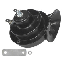 (Black 24V, 1pc) 300DB Train Horns 12V/24V Waterproof Electric Snail Horn for Car Motorcycle Truck Boat
