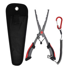 (Nylon bag set) Multitool Pliers Sheath Coiled Lanyard Line Cutter Ring Opener Hook Remover Multicolor