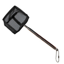 (black square trumpet) Extendable Telescopic Fish Landing Net with Telescoping Rod Handle Multicolor